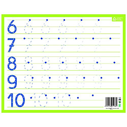 Ardoise rigide effaçable à sec - Chiffres - 20.5 x 26.5 cm