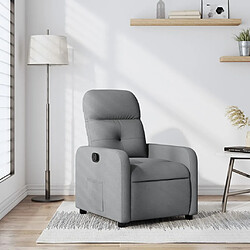 Maison Chic Fauteuil Relax pour salon, Fauteuil inclinable Gris clair Tissu -GKD23341