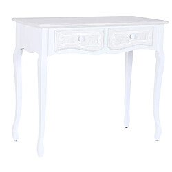 Pegane Buffet, meuble de rangement en bois de manguier coloris blanc - Longueur 153 x Profondeur 41 x hauteur 83 cm