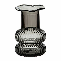 BigBuy Home Vase Gris verre 11,8 x 11,8 x 19 cm