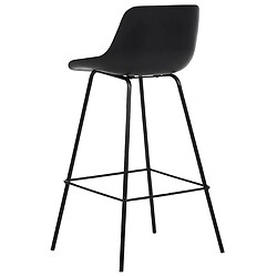 Beliani Lot de 2 chaises de bar EMMET Noir pas cher