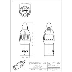 Alpexe Connecteur XLR XLR Mâle Métal Noir/Argent