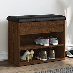 Maison Chic Banc à chaussures | Meuble de rangement à chaussures Meuble d'Entrée chêne marron 62x32x50 cm bois d'ingénierie -MN92904