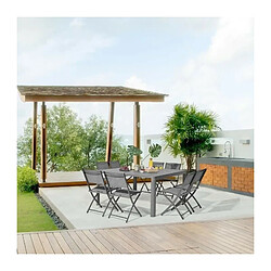 Table de jardin extensible en aluminium - 97/149 x 149 x 149 x 75 cm pas cher