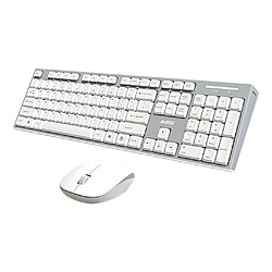 Jeu De Bureau D'ordinateur Sans Clavier Et Souris Ensemble Combiné Blanc