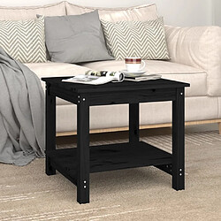 Avis ComfortXL Table Basse Noir 50x50x45 Cm Bois Massif De Pin