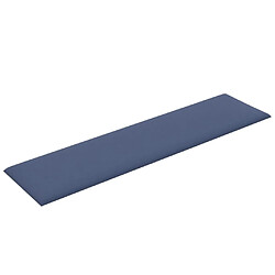 Avis vidaXL Panneaux muraux 12 pcs Bleu 60x15 cm Tissu 1,08 m²