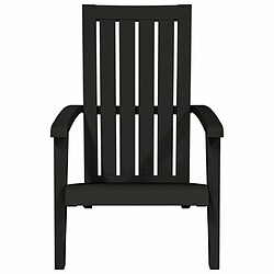 Avis Maison Chic Chaise de jardin - Fauteuil d'extérieur Adirondack noir polypropylène -MN54390