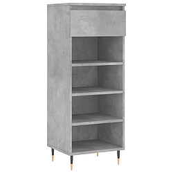 vidaXL Armoire à chaussures Gris béton 40x36x105 cm Bois d'ingénierie