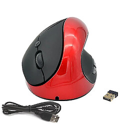 Universal Souris de souris verticale ergonomique sans fil optique pour ordinateur portable PC, rouge