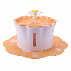 Justgreenbox Distributeur d'eau électrique automatique bol d'alimentation pour chats chiens plusieurs animaux de compagnie 2.6L, Orange