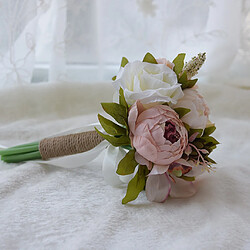 Fleurs artificielles Simulation Bouquet de demoiselle d'honneur Décoration de mariage Décoration rose