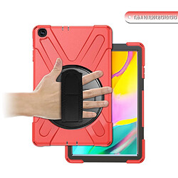 Coque en TPU + Silicone combo en forme de X rouge pour votre Samsung Galaxy Tab A 10.1 (2019) SM-T515