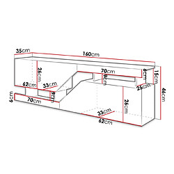 Acheter Bestmobilier Pitt - meuble TV - 160 cm - style industriel