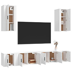 Avis Maison Chic Ensemble de meubles TV 6 pcs pour salon - Blanc Bois d'ingénierie -MN85057