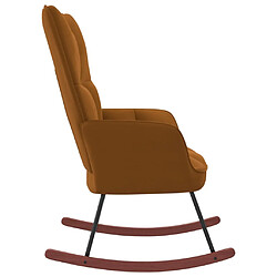 Avis Maison Chic Chaise à bascule | Fauteuil Relax, design moderne Marron Velours -GKD21202