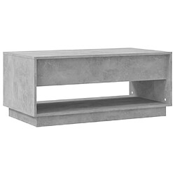 Acheter vidaXL Table basse Gris béton 102,5x55x44 cm Bois d'ingénierie