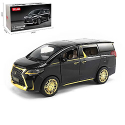 Universal 1/24 Luxury Lexus LM300 MPV Model Toy Car Alliage Moulé sous pression M929M Simulation Acoustique et Optique Retraite Collection Toy Car | Toy Car Moulé sous pression (or noir)