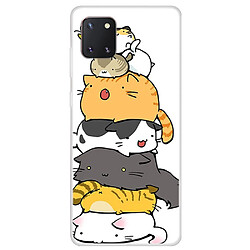 Coque en TPU impression de motifs chats empilés pour votre Samsung Galaxy A81/Note 10 Lite