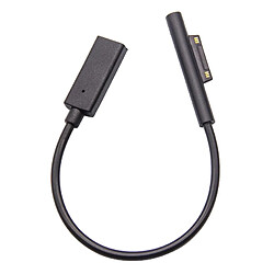 Prime USB-C Type C Câble pour Microsoft Surface Pro 3/4 / 5/6, Pro Aller, ordinateur portable 15V / 3A Puissance Adaptateur 0.2 mètres Noir