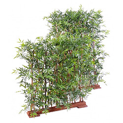 Acheter Pegane Plante artificielle haute gamme Spécial extérieur/ Haie Bambou artificiel coloris vert - Dim : 90 x 45 x 120 cm