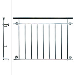 Ecd Germany Garde-corps balcon à la française balustrade 128 x 90 cm en acier inoxydable