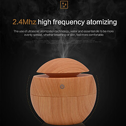 Avis Universal Mini humidificateur d'air USB Diffuseur d'ultrasons Aromathérapie Huiles essentielles Diffuseur d'arômes Brume électrique Grain de bois Lumière LED Homepage |