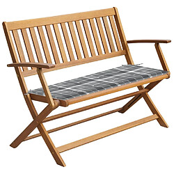 vidaXL Banc de jardin avec coussin 120 cm Bois d'acacia massif 