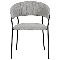 Beliani Chaise de salle à manger MARIPOSA Set de 2 Bouclé Gris pas cher