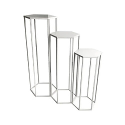 Acheter The Home Deco Factory Sellettes assorties en métal (Lot de 3) blanc.