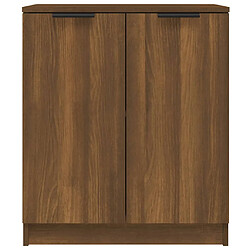 Avis vidaXL Buffets 2 pcs chêne marron 60x30x70 cm Bois d'ingénierie