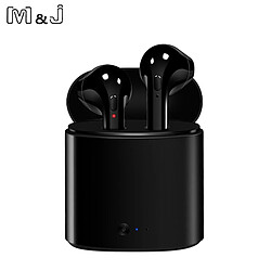 GUPBOO i7s TWS Mini casque sans fil Bluetooth Écouteurs intra-auriculaires stéréo avec micro de boîtier de charge pour tous les téléphones intelligents non i10 i9 i13 i14