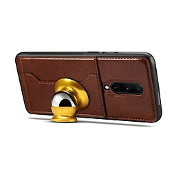 Avis Wewoo Coque TPU + PC + PU Etui de protection Texture pour OnePlus 7 Pro avec support et fentes cartes Marron