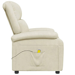 Acheter Maison Chic Fauteuil Relax pour salon, Fauteuil de massage Crème Similicuir -GKD50522