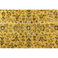 Vidal Tapis de laine 206x130 jaune Ultra Vintage