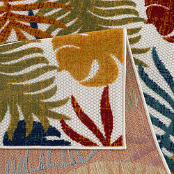 Avril Paris Tapis extérieur - 120x160cm - Multicolor - 100% polypropylène résistant aux UV - Motifs en relief - ANTIBES