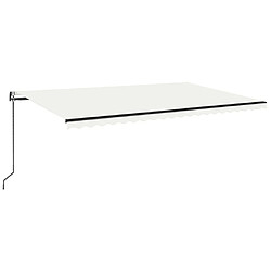 vidaXL Auvent rétractable automatique 500x350 cm Crème