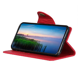 Etui en PU avec support rouge pour votre Xiaomi Redmi Note 9 Pro/Pro Max/Note 9S