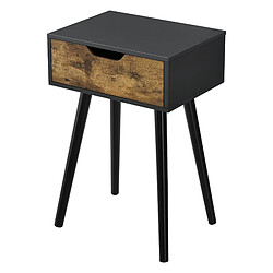 Table Basse Östersund 60 x 40 x 30 cm Noir Effet Bois Foncé [en.casa]