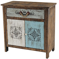 Mendler Commode Funchal armoire table d'appoint, vintage, shabby chic, 84x80x40cm 