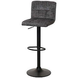 Avis Mendler Lot de 2 tabourets de bar HWC-G87, tabouret de bar, réglable en hauteur pivotant, tissu chenille (465g/m²) MVG ~ gris foncé