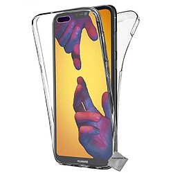 Htdmobiles Coque silicone gel fine 360 integrale pour Huawei P20 Lite + film ecran - TRANSPARENT