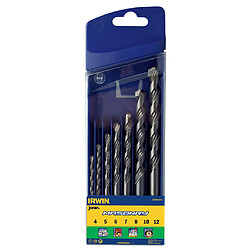 Irwin Set de 7 forets de maçonnerie 4/5/6/7/8/10/12 mm 10501893