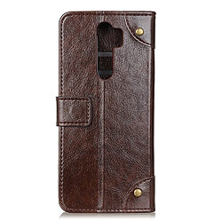 Avis Wewoo Housse Coque Pour OPPO A9 2020 Etui à rabat horizontal en cuir avec boucle cuivre et texture supportfentes cartes et portefeuille café