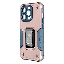 Avizar Coque iPhone 14 Pro Antichoc Hybride avec Anneau Support Magnétique Rose Gold