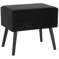 Beliani Table de chevet Velours Noir EUROSTAR pas cher