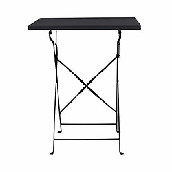 Avis Mes Ensemble table + 2 chaises de jardin en métal gris - BACA