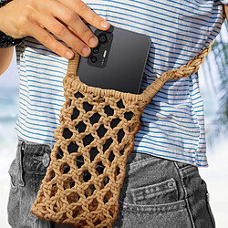 Acheter Avizar Sac Bandoulière pour Smartphone en Crochet Tressé Série TressBag Marron