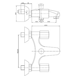 Mélangeur bain-douche avec inverseur 2 positions Tempo - GARIS - R02-11026EC