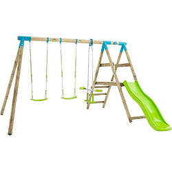 Station genet tp toys 2 balancoires / vis-a-vis / toboggan / kit d'ancrage h.209 cm Type de produit : BALANCOIRE - PORTIQUE - Station genet tp toys 2 balancoires / vis-a-vis / toboggan / kit d'ancrage h.209 cm